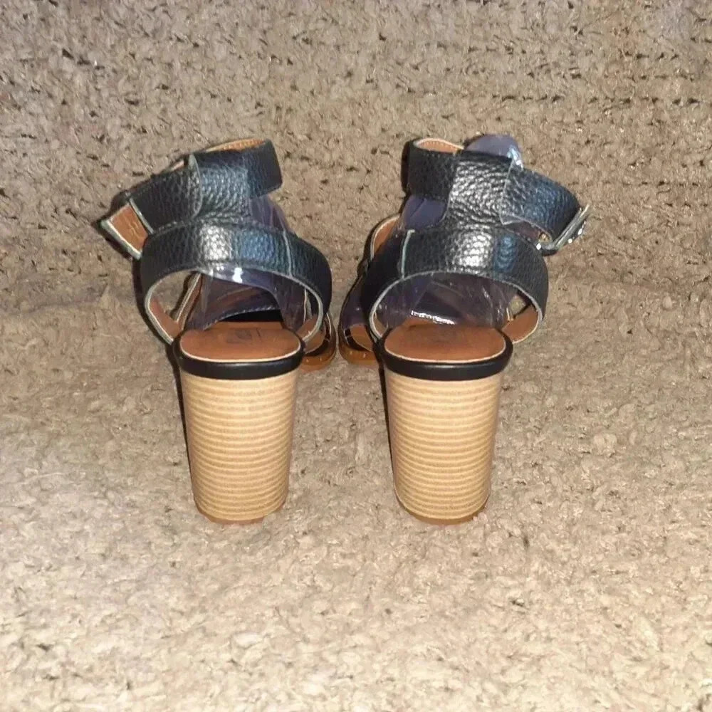 L'INTERVALLE-Bondage Style-Harness/Studs-Black Leather-Sandals-Sz 40-NWOB - Picture 5 of 7